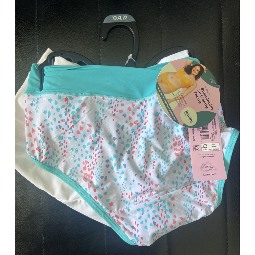 kindly 2pk Sustainable So Comfy Thong sizes 3xl 22
